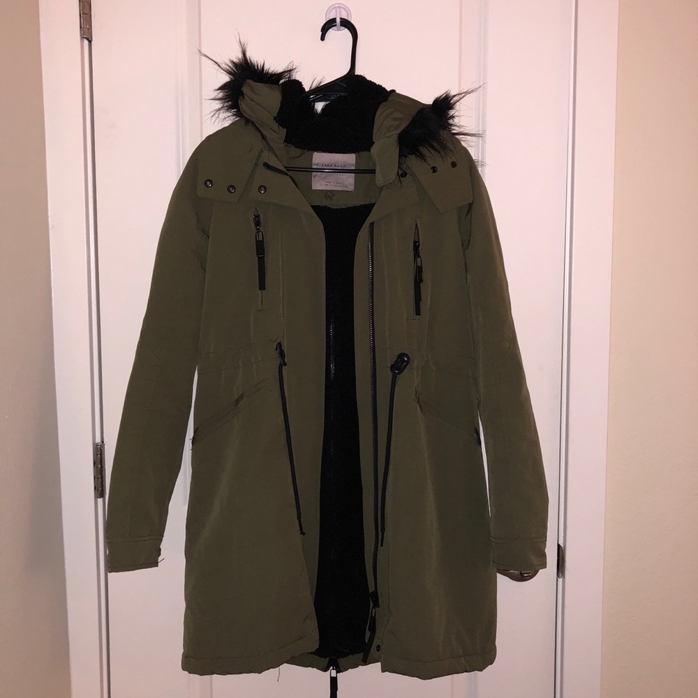 Zara Green Trench Coat